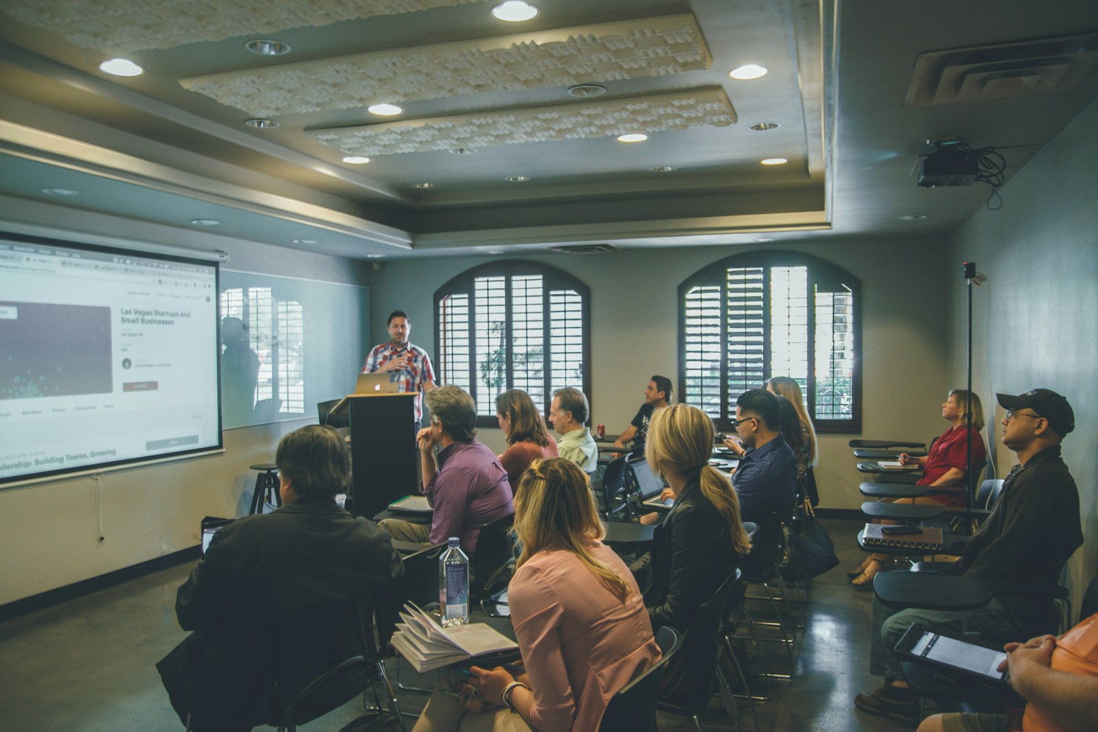 A team in a hands-on workshop session